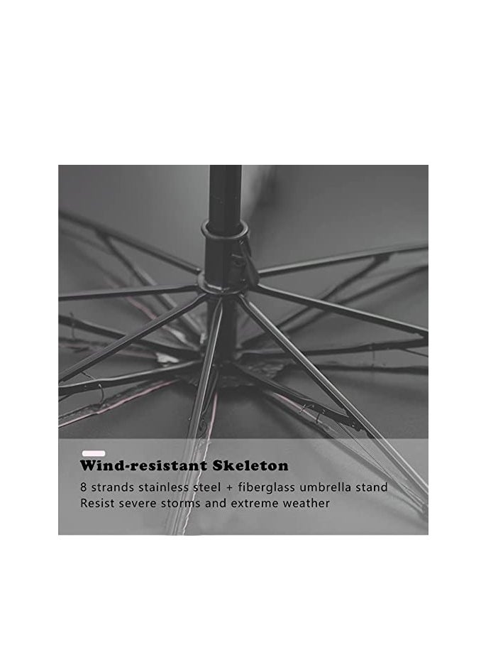 SYOSI - Fruits Series Automatic Folding Umbrellas, Rain  Sun, Windproof, Compact, Lightweight Portable Travel Umbrellas, UV Sun Umbrella Compact Folding Umbrella Auto Open Folding for Women Men - Image 1
