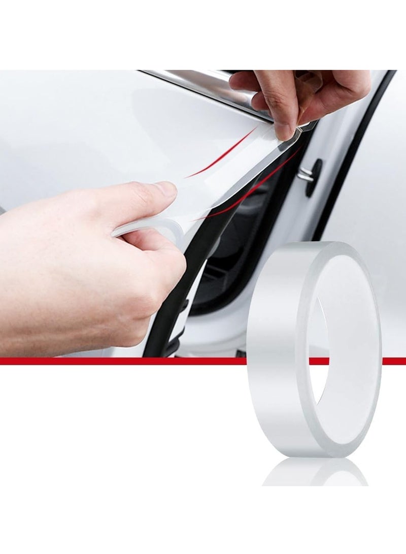 Luckam Car Door Edge Guard Clear Universal Door Sill Guard Car Door Trim Edge Guard Protection Film Anti-Collision Fits for Most Car (33Ft x 1.2In, Transparent) - Image 1