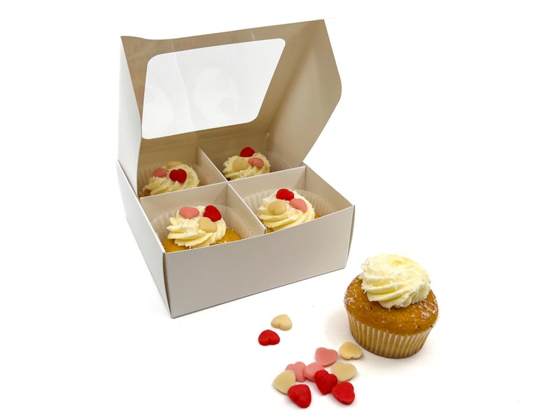 GRETEL BAKING Treat Boxes - 24 ct 6 x 6 x 2.4 in Bakery Boxes with Windows and Dividers for Candy, Cookies, Cupcakes, or Bakery Desserts - Chocolate, Treats, and Baked Goods Packaging for Gifting - Image 2