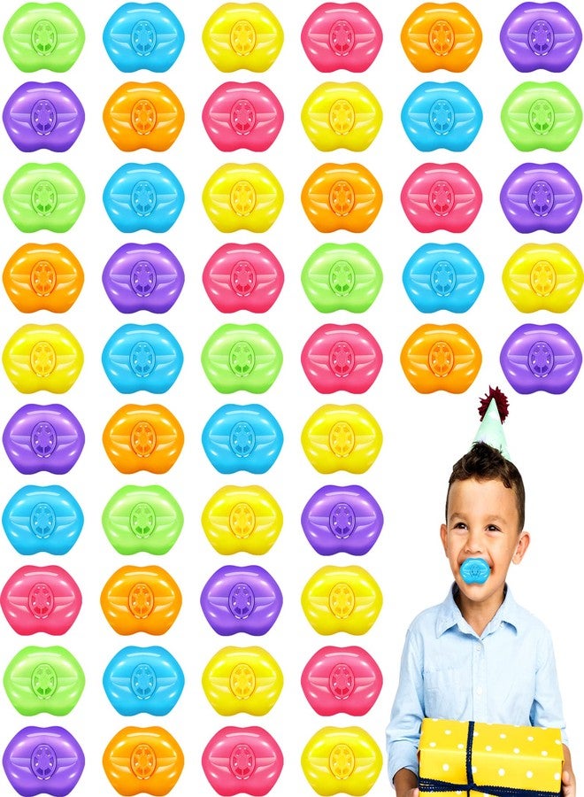 Deekin 100 Pcs Lip Whistles Multicolored Whistle Toy Siren Whistle Plastic Party Favors for Christmas Prizes, Assorted Colors, 2.5 Inch - Image 1