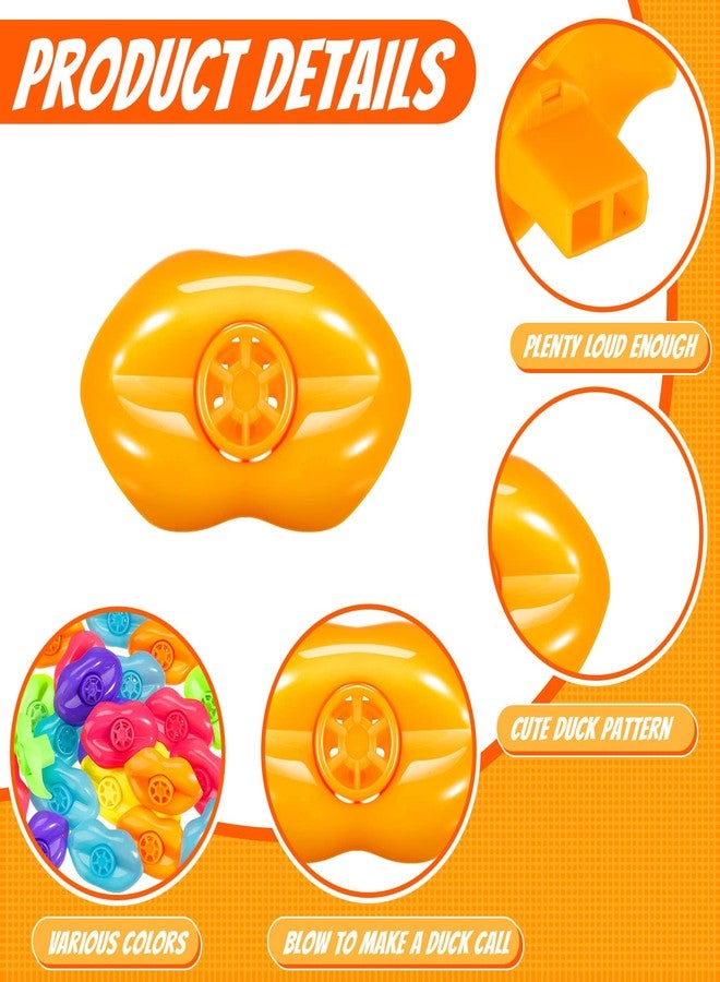 Deekin 100 Pcs Lip Whistles Multicolored Whistle Toy Siren Whistle Plastic Party Favors for Christmas Prizes, Assorted Colors, 2.5 Inch - Image 3