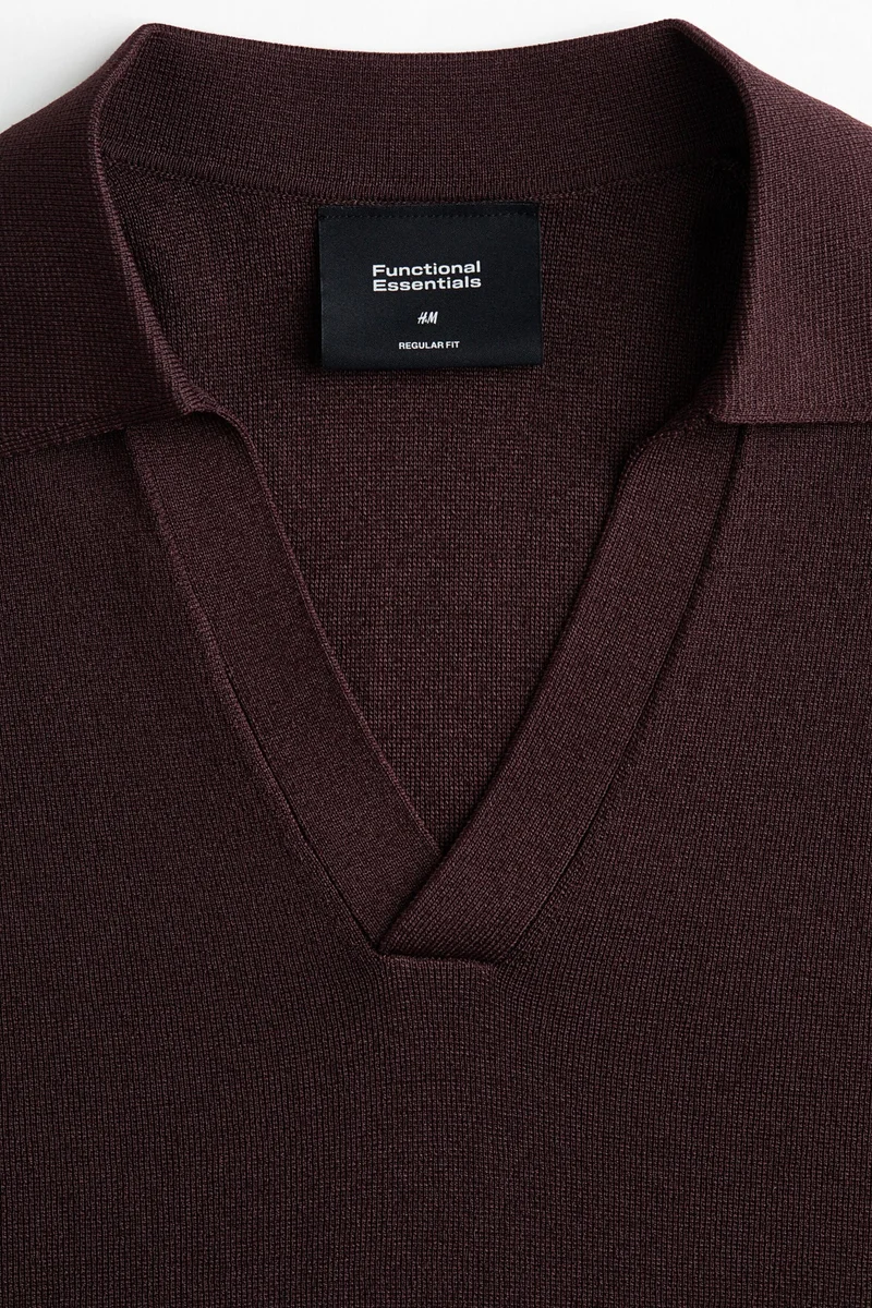 H&M Cooling Regular Fit Knitted V-neck