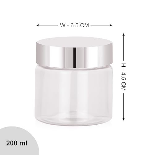 Homeor Plastic Storage Jar & Container, Airtight BPA Free Container for Kitchen Storage, Grocery Kitchen Container, Stackable & Transparent Organizer, Masala Dabba, Multipurpose Jar, 200 ML Set 12 - Image 2