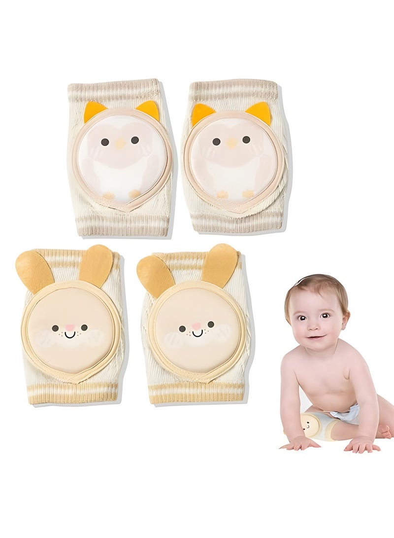 RATSAW 2 Pairs Baby Knee Pads for Crawling, Baby Breathable Crawling Knee Pads with Sponge Pad, Baby Knee Protectors   Anti Slip Knee Pads Knee Pads for Unisex Babies - Image 1