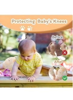 RATSAW 2 Pairs Baby Knee Pads for Crawling, Baby Breathable Crawling Knee Pads with Sponge Pad, Baby Knee Protectors   Anti Slip Knee Pads Knee Pads for Unisex Babies  - Image 2