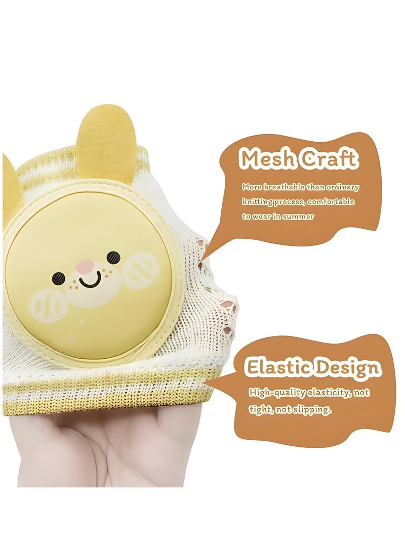 RATSAW 2 Pairs Baby Knee Pads for Crawling, Baby Breathable Crawling Knee Pads with Sponge Pad, Baby Knee Protectors   Anti Slip Knee Pads Knee Pads for Unisex Babies - Image 5