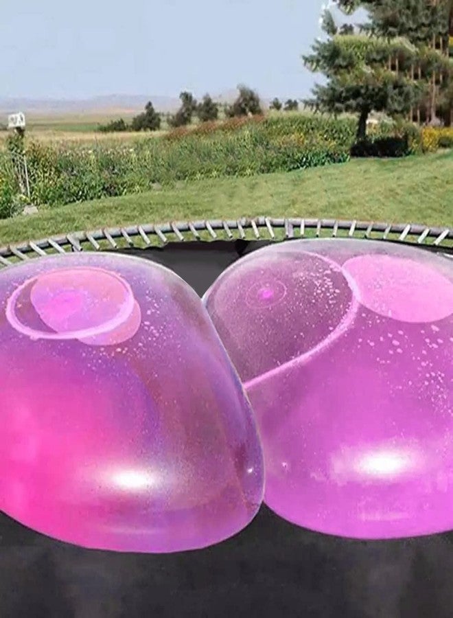 OULUN Pink Giant Water Bubble Ball 47 Inch Inflatable Water-Filled Soft Rubber Ball for Outdoor, Beach, Pool & Garden Parties - Image 1