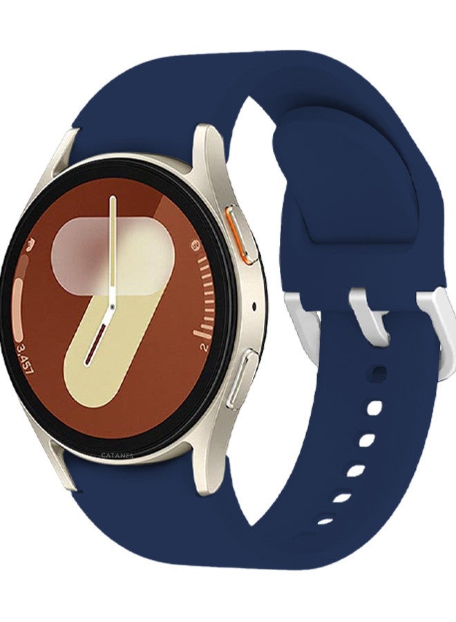 CATANES for Galaxy Watch 7 Strap 40mm 44mm,for Samsung Galaxy Watch FE Band 20mm Soft Silicone Sport Strap Women Men,No Gap Bracelet Wristbands Dark Blue - Image 1