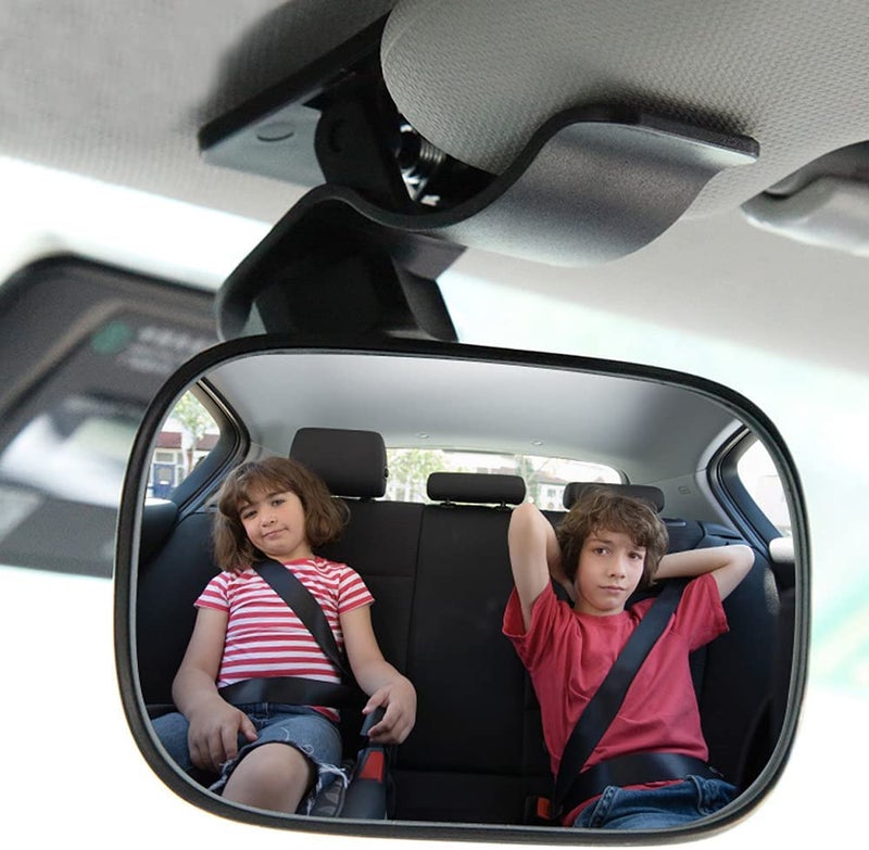 Baby Car Mirror: 360° Adjustable Wide Angle Convex Rearview Mirror - Sun Visor Mounted Expand Vision Effectively for Rearseat Infant Toddler Child Safety Monitoring - Image 1