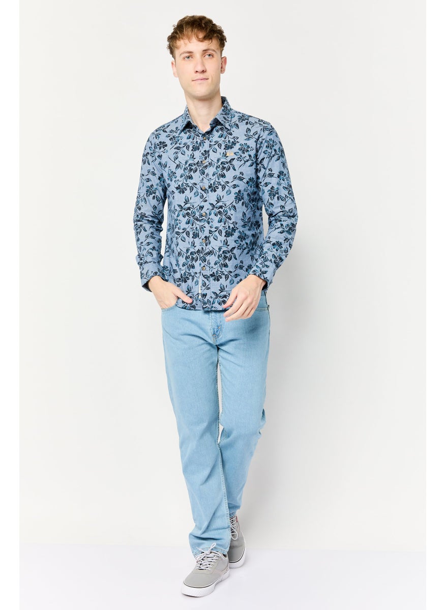 La Martina Men Tailored Fit Embroidered Logo Long Sleeves Casual Shirt, Multicolor  - Image 2