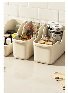EXCLIFE Kitchen Storage Box Pot Storage Rack Plastic Storage Pot Lid Rack Cabinet Storage Box Storage Rack, Beige  - Image 2