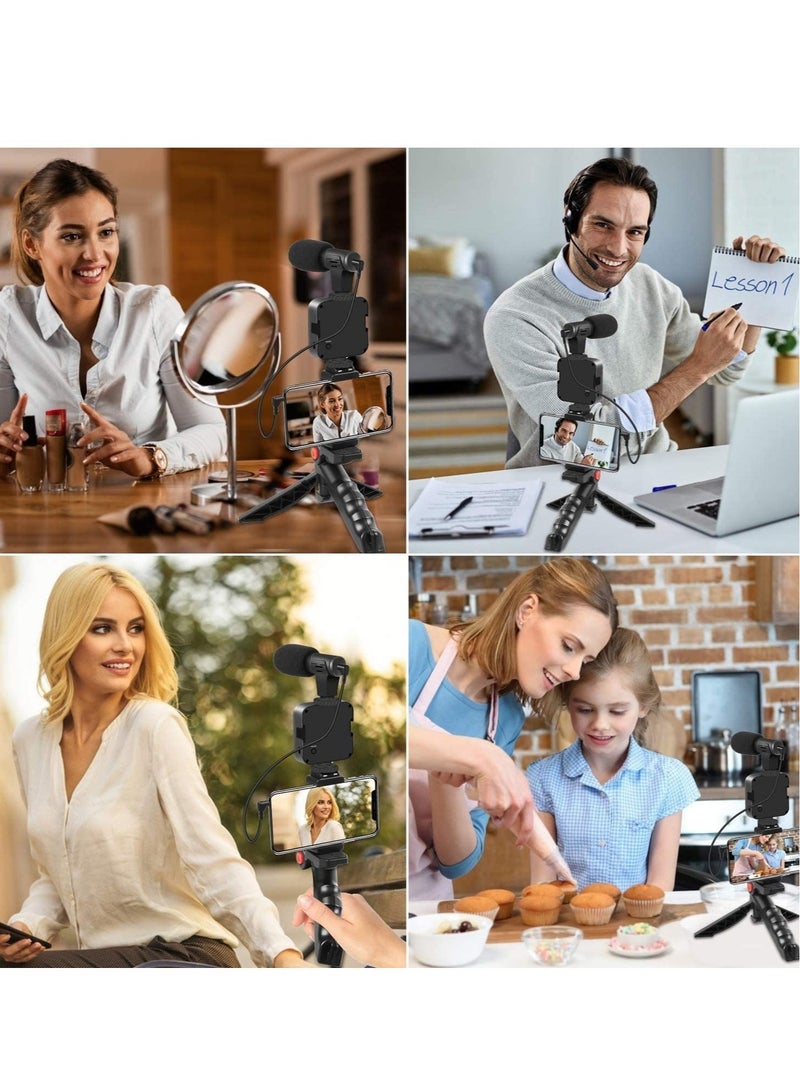 ELTRAZONE smartphone Vlogging Kit for Starter Video Recording, the set with Fill Light + Microphone + Tripod + Phone Clip for YouTube Tiktok Instagram Fitness Yoga - Image 3