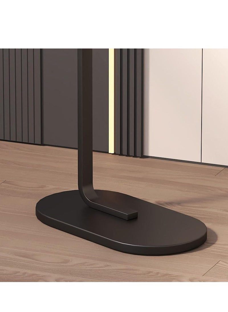 C Shaped Side Table Sofa Side Table Couch Side TablesThat Slide Under End Table Laptop Coffee and Snack Side Tables Wooden Table Small Table For Balcony Living Room Bedroom (BLACK)