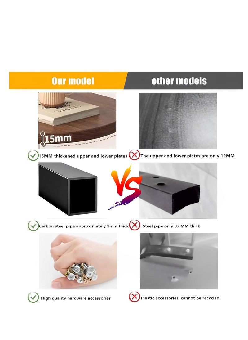 C Shaped Side Table Sofa Side Table Couch Side TablesThat Slide Under End Table Laptop Coffee and Snack Side Tables Wooden Table Small Table For Balcony Living Room Bedroom (BLACK)