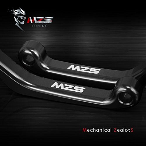 MZS Black Dirt Bike Brake Clutch Levers Pivot Adjustable CNC Compatible with DRZ400E 2004-2007 / DRZ400S 2000-2024 / DRZ400SM 2005-2024 / DR200S 2015-2020 / DR250R 1996-2000 / DJEBEL250XC 1998-2007 - Image 2