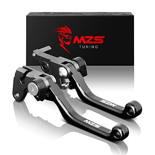 MZS Black Dirt Bike Brake Clutch Levers Pivot Adjustable CNC Compatible with DRZ400E 2004-2007 / DRZ400S 2000-2024 / DRZ400SM 2005-2024 / DR200S 2015-2020 / DR250R 1996-2000 / DJEBEL250XC 1998-2007 - Image 1