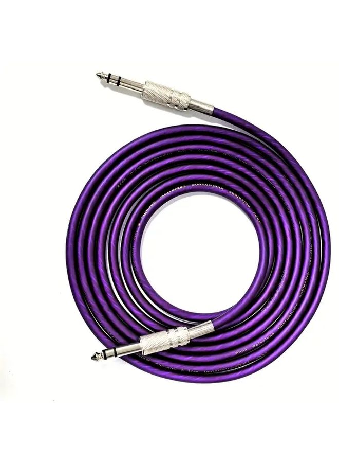 Purple Premium Guitar Cable 39.37 Inch Zinc Alloy Connectors For Bass Electric Mandolin - Image 5