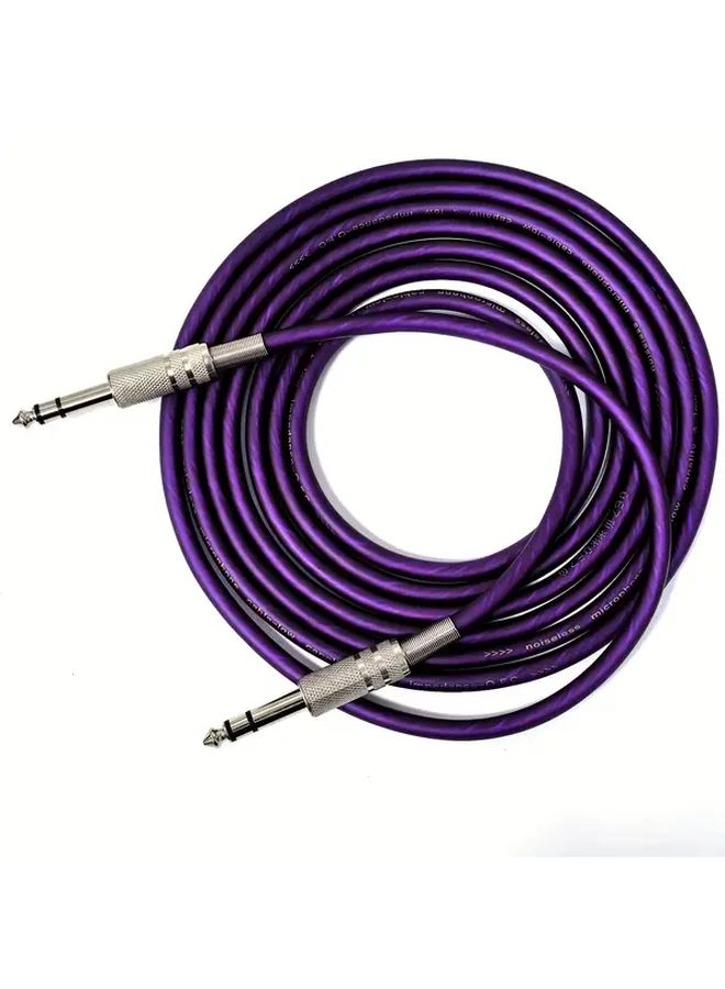 Purple Premium Guitar Cable 39.37 Inch Zinc Alloy Connectors For Bass Electric Mandolin - Image 4