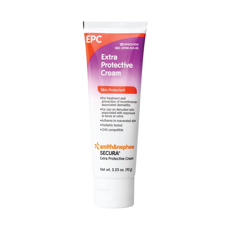 Smith&nephew Smith+Nephew SECURA Extra Protective Cream (EPC) Tube, Diaper Rash Cream for Adults, Incontinence Skin Protectant, 3.25 Ounces White - Image 1