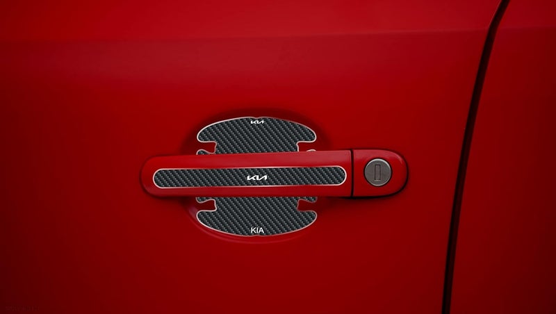 BIG FLAG ملصق حماية من الخدوش ليد الباب من ألياف الكربون بتصميم 3D جل (عبوة من 8) (3DDRSTCFSQVAR) (KiiA) - Image 2