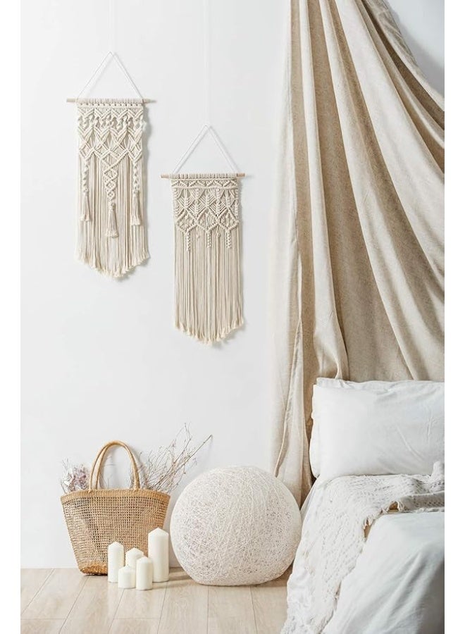 انتيكيانو مكرمية منسوجة للتعليق على الحائط ، تصميم بوهو شيك بوهيمي، ديكور فني هندسي للمنزل، ديكور جميل للشقة والسكن الجامعي، 33×71.12 سم، متعدد الألوان - Image 4