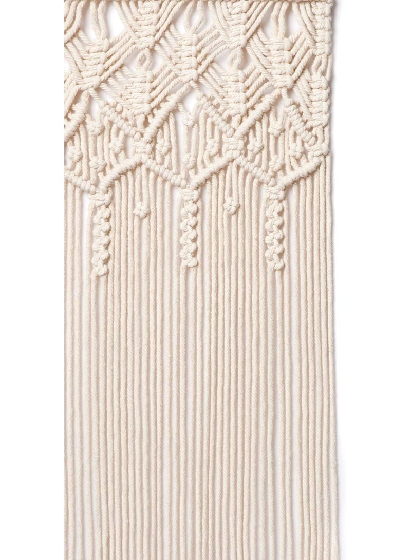 انتيكيانو مكرمية منسوجة للتعليق على الحائط ، تصميم بوهو شيك بوهيمي، ديكور فني هندسي للمنزل، ديكور جميل للشقة والسكن الجامعي، 33×71.12 سم، متعدد الألوان - Image 3