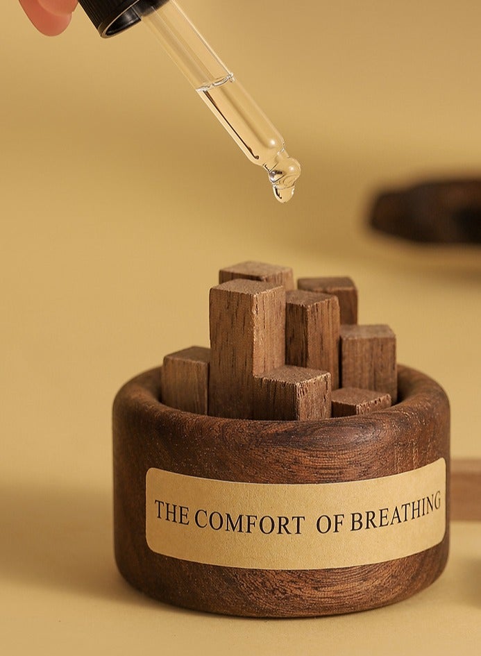 Solid wood shape diffuser wooden aromatherapy essential oil set aromatherapy home bedroom aromatherapy essential oil car aromatherapy diffuse r ornaments - Image 3