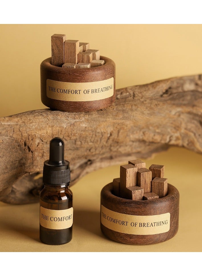 Solid wood shape diffuser wooden aromatherapy essential oil set aromatherapy home bedroom aromatherapy essential oil car aromatherapy diffuse r ornaments - Image 5