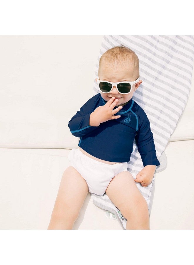 green sprouts i play. by green sprouts Reusable, Eco Snap Swim Diaper with Gussets, UPF 50, White, Patented Design, STANDARD 100 by OEKO-TEX Certified 12 mo - Image 2