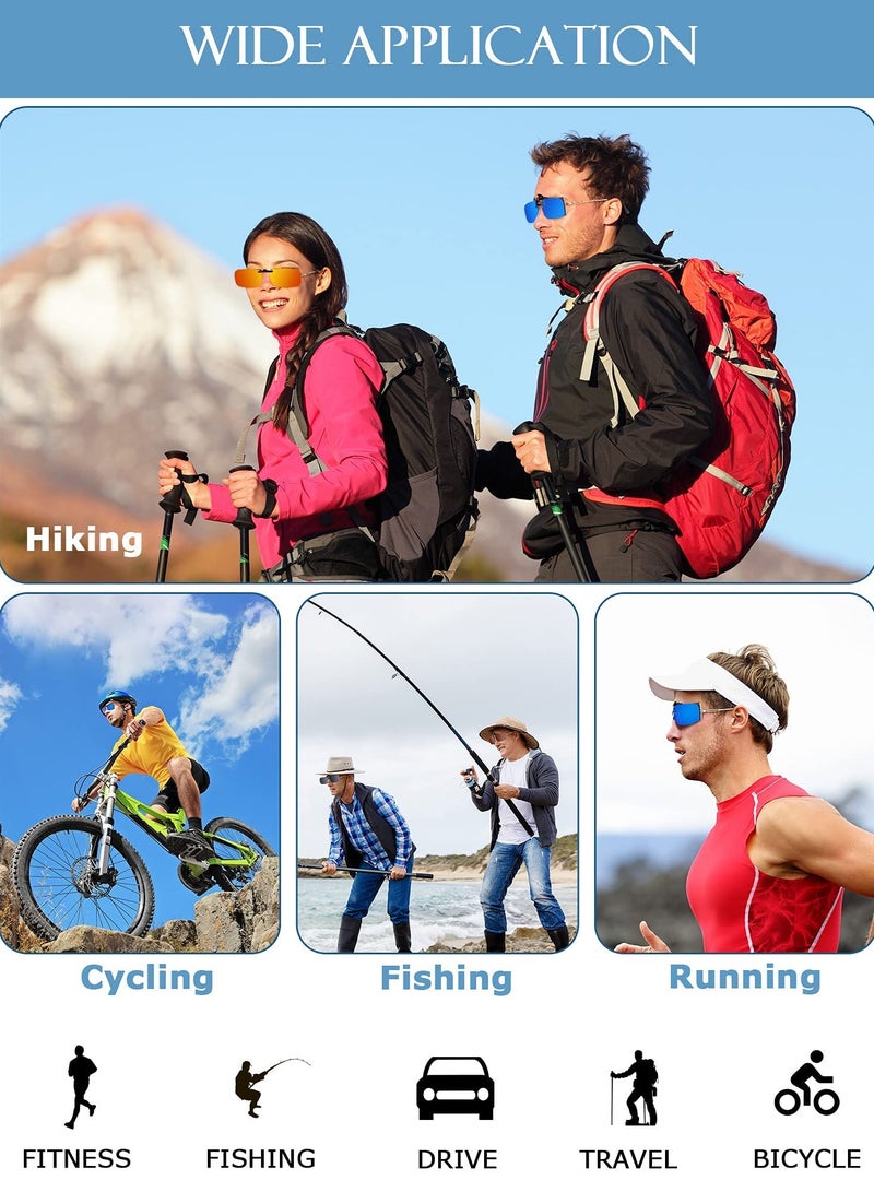 KASTWAVE 5 أزواج من النظارات الشمسية المستقطبة القابلة للتثبيت بدون إطار، نظارات شمسية قابلة للطي للقيادة، عدسات مستقطبة تناسب النظارات، نظارات شمسية قابلة للطي بدون إطار لقصر النظر للرجال والنساء - Image 5