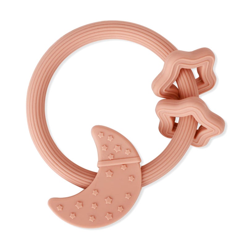 Eoopoon Silicone Baby Teething Toy Silicone Baby Teether for Babies 3 Months BPA Free Boys Girls Shower Birthday Christmas Gifts Cotta