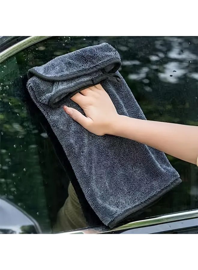 Large Absorbent Microfiber Towel Green For Car Kitchen Bathroom Multipurpose Cleaning - Image 3