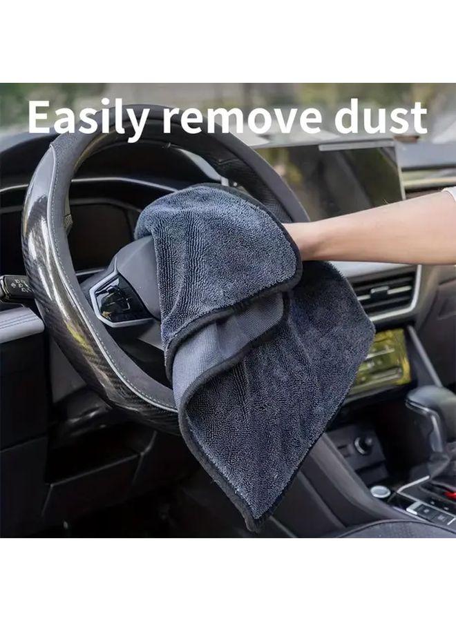 Large Absorbent Microfiber Towel Green For Car Kitchen Bathroom Multipurpose Cleaning - Image 5