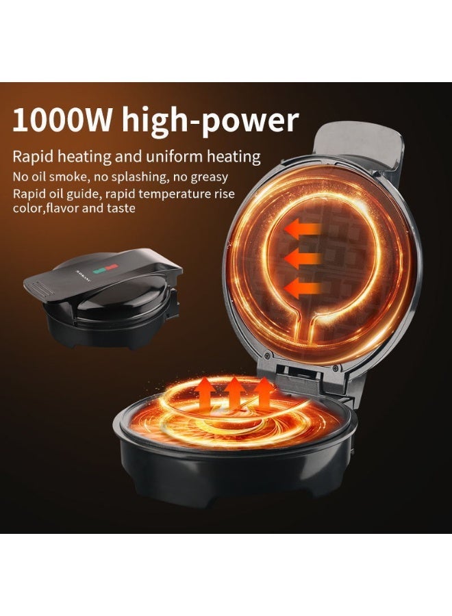 سوكاني صانع الوافل الكهربائي، لوحات غير لاصقة وقابلة للإزالة، 1000 واط، فضية/أسود - Image 5