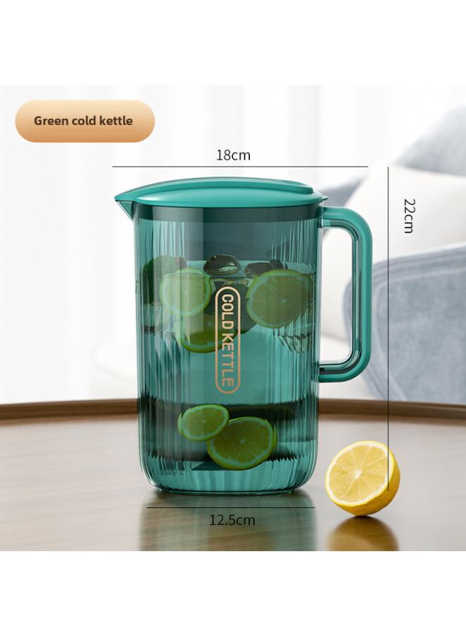 Household Simple Cold Water Kettle Plastic Large Capacity Cold Water Kettle High Temperature Resistant Transparent Water Cup Set Refrigerator Juice Pot