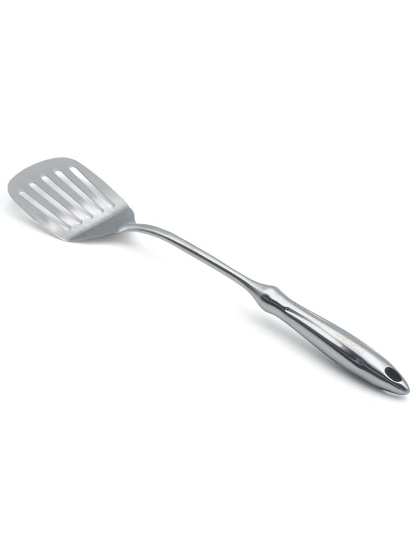 BERAM Honor Cooking Slotted Turner, Cooking Utensils, 304 Stainless Steel Slotted Spatula, Kitchen Tools, 100% Food Grade, Silver