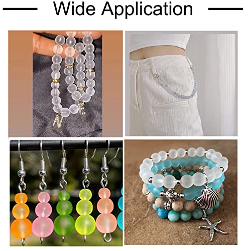 KISSITTY 400pcs/box 8mm 15 Color Frosted Glass Round Beads Set for Jewelry Craft Making Summer Beach Home Decor with Container - Image 4