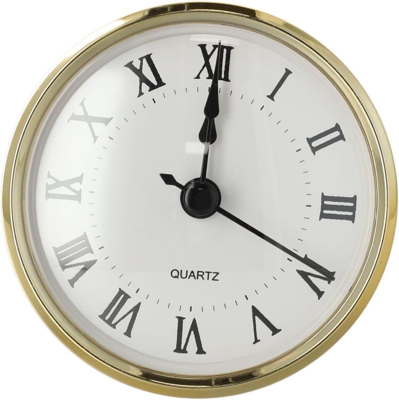 Silver for Round Clock Face Insert 80mm Quartz Movement with Roman Numerals for Home Decor Crafts(gold) - Image 3