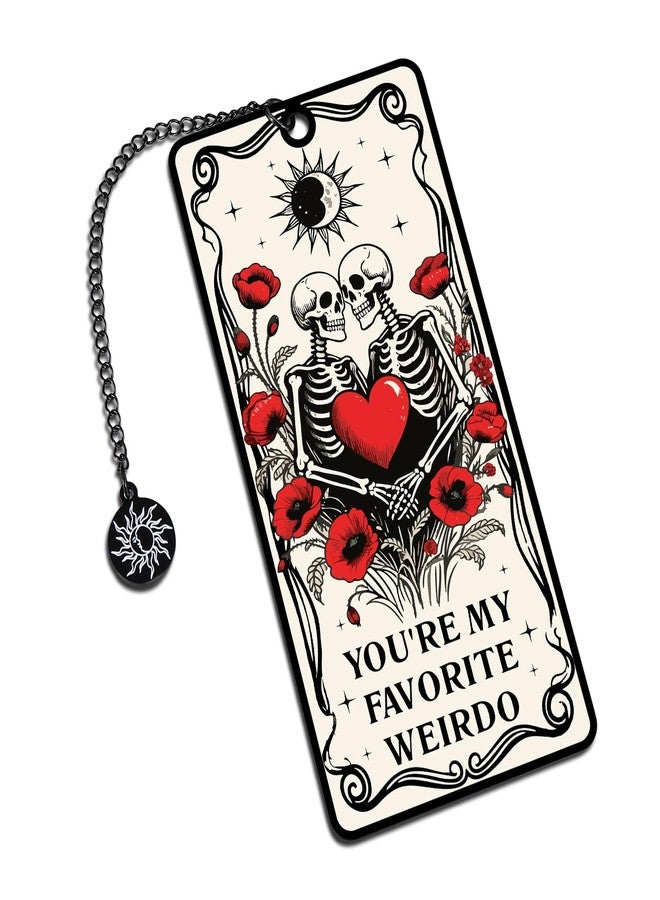 Fleure Esme Gothic Stocking Stuffers Bookmark for Book Lovers Halloween Bookmarks for Women Men Halloween Spooky Boo Basket Stuffers for Couple Boyfriend Girlfriend Skull Tarot Card Bookmark Gothic Spooky Basket - Image 1