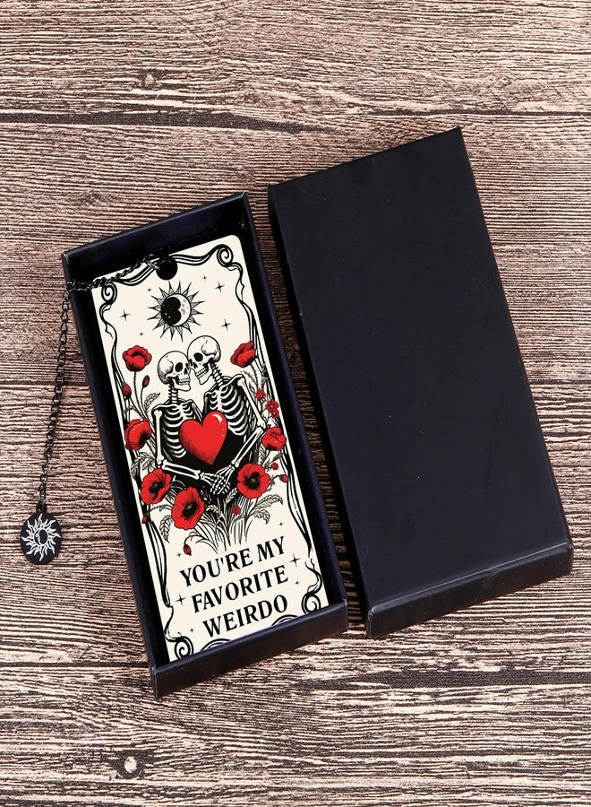 Fleure Esme Gothic Stocking Stuffers Bookmark for Book Lovers Halloween Bookmarks for Women Men Halloween Spooky Boo Basket Stuffers for Couple Boyfriend Girlfriend Skull Tarot Card Bookmark Gothic Spooky Basket - Image 4