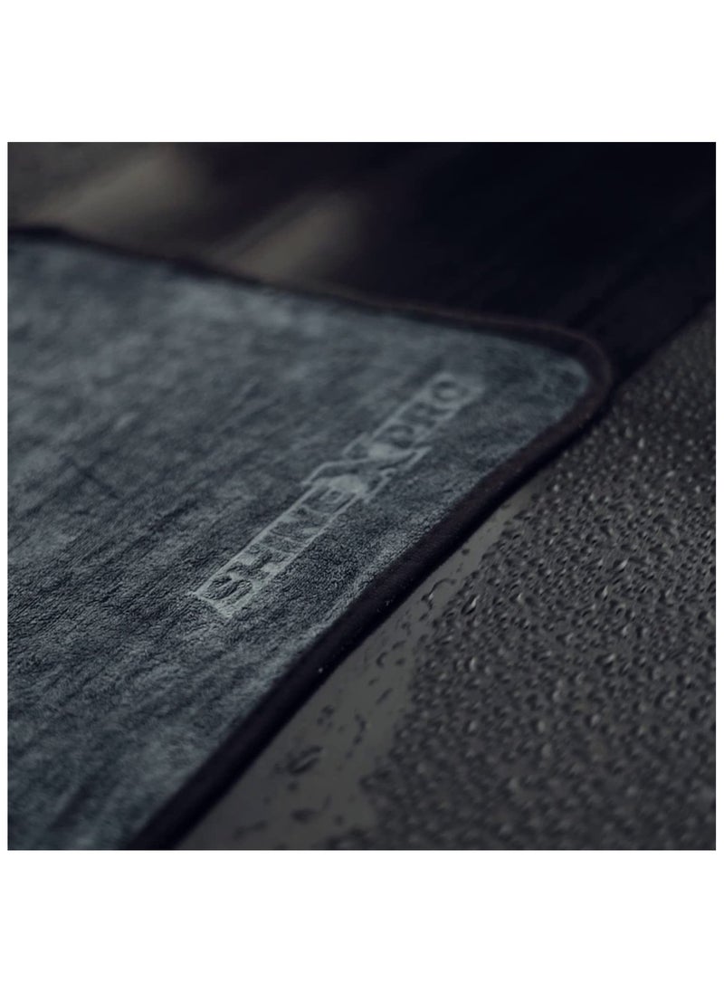 shinexpro Shinexpro Microfiber Car Cleaning Cloth - OG Soft 500 GSM Extra Large (35x75 CM) Microfiber Cloth for Car and Bike - Suede Edging for Scratchless Drying and Detailing (Pack of 2, Grey)  - Image 4