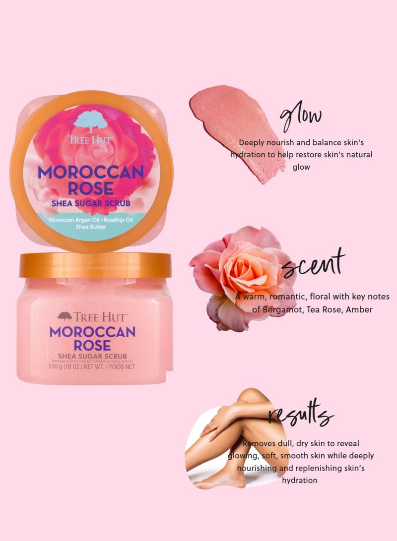 Tree Hut Moroccan Rose Shea Sugar Scrub 510g - Image 5
