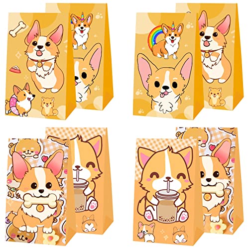 ARHAVI 12Pcs Corgi Party Favor Gift Bags for Corgi Birthday Party Decorations Supplies - Image 1