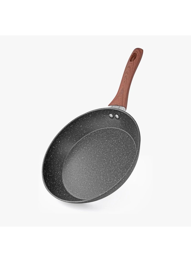 DIVHUK DIVHUK Non Stick Frying Pan Granite Omlette Egg Pan InductionGas Fry Pan Fish Pan 26 CM Black  - Image 1
