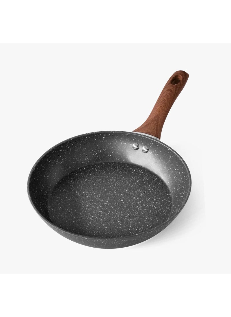DIVHUK DIVHUK Non Stick Frying Pan Granite Omlette Egg Pan InductionGas Fry Pan Fish Pan 26 CM Black  - Image 4
