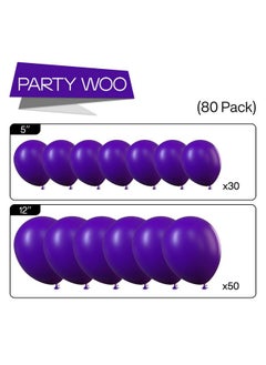 Royal Purple Balloons 80 Pcs Purple Balloons Different Sizes Pack Of 5 Inch And 12 Inch Dark Purple Balloons For Balloon Garland Arch As Birthday Decorations Wedding Decorations Purpley16 - pzsku/Z3E248299AC2CA04FCAE8Z/45/_/1697271698/8d2974d5-d0a9-48a5-bb8d-0e36df581d80