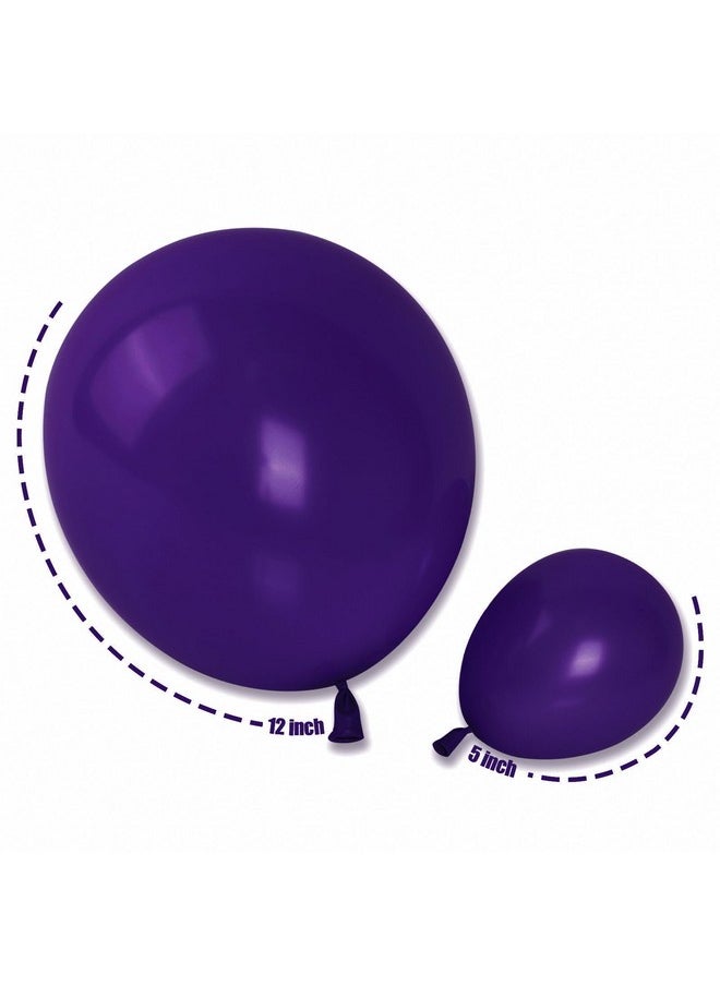 PartyWoo Royal Purple Balloons 80 Pcs Purple Balloons Different Sizes Pack Of 5 Inch And 12 Inch Dark Purple Balloons For Balloon Garland Arch As Birthday Decorations Wedding Decorations Purpley16  - Image 1