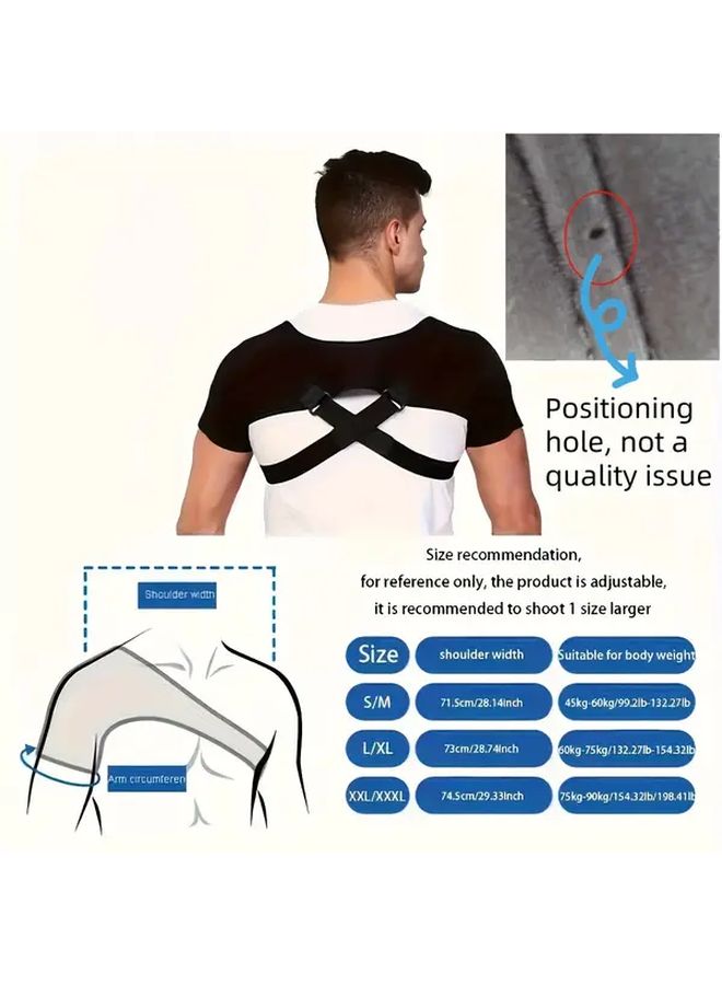 أحزمة دعم قابلة للتعديل مزدوجة للكتف، مقاس L و XL، للرياضة، قابلة للتهوية، حماية دافئة، تخفيف آلام الكتف المتجمد والتهاب أوتار العضلة المدورة. - Image 5