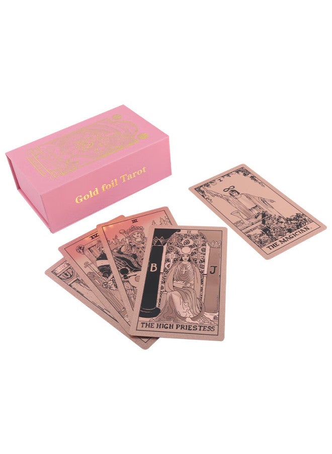 Wonderful Notes Miaoji Tarot Cards, Weite Pvc Tarot Cards, Gold Foil Complete Set, Waterproof Pink Box, Rose Gold Mj8531 - Image 5