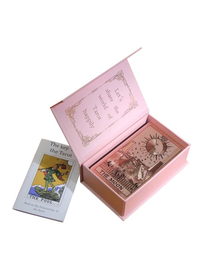 Wonderful Notes Miaoji Tarot Cards, Weite Pvc Tarot Cards, Gold Foil Complete Set, Waterproof Pink Box, Rose Gold Mj8531 - Image 3